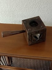 ancien bougeoir Porte Bougie Bois ET fer forgé