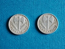 FRANCE -PIECES 50 CTS-FRANCISQUE- LOT DE 2-1942-ETAT -> VOIR PHOTOS