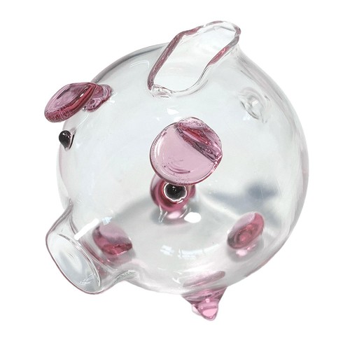 Tirelire cochon verre - tirelire, en