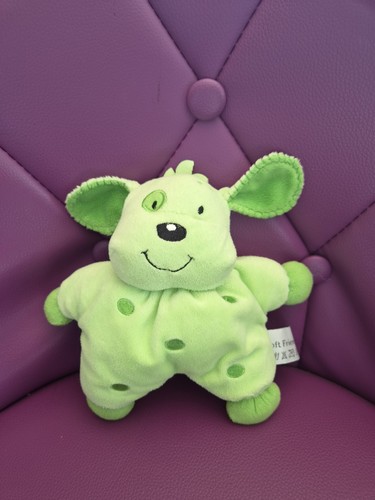 Doudou chien vert - chien,