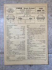 Ancienne fiche Technique