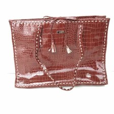 Laptop Bag Red Crocodile Print