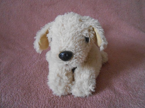 Peluche doudou chien allongé - doudou,