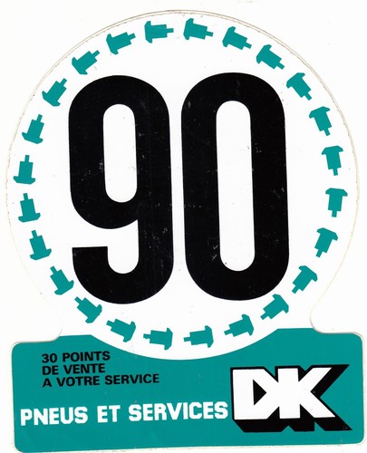 Autocollant dk pneus et - -,