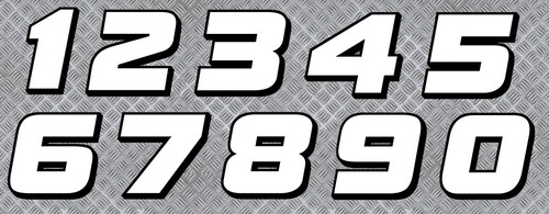 Sticker numero course racing - numero,