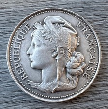 Médaille ancienne  " Marianne " - Bronze argente