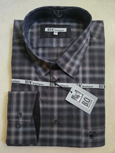 Chemise grise carreau - chemise, à