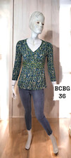 Bcbg Max Azria Taille 36  haut top tee shirt manches 3/4 tunique vert bei
