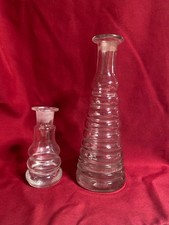 2 TOPETTES à ABSINTHE  - verre soufflé - 8 doses et 2 doses - fermeture émeri