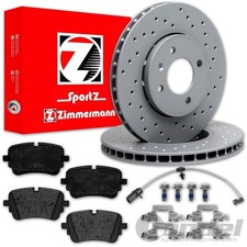 ZIMMERMANN Disques + Revêtements Arrière Convient pour Audi A6 A7 Toute C8 4A 4K