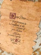 Hook - Lettre du Capitaine