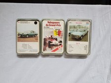 Lot de 3 jeux d’atout rétro sur les voitures de course & de luxe