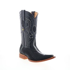 Los Altos 3X Toe Stingray Rowstone santiague pour hommes en cuir noir 38.5