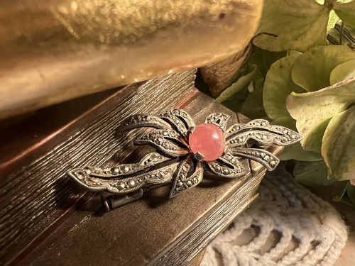 Broche florale ancienne argent - broche,