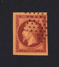 Timbre de France classiqure avant 1900 repro N° 18, 1 f Napoléon oblitéré étoile