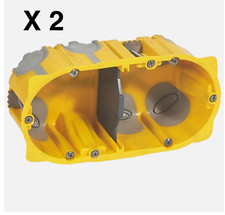 LOT DE 2 BOITIER d'encastrement Batibox Energy - 2 postes LEGRAND 80032