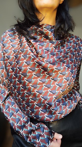 Blouse satinée imprimée - , zara
