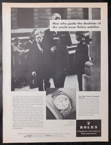 Rolex 1963 publicité page - rolex,