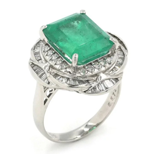 Bague fleur émeraude - bague,