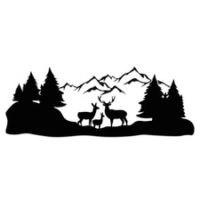 Set Autocollants Cerf Forêt