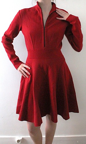 Alaïa robe rouge garance - , en
