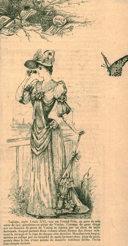Gravure ancienne 1889 toilette