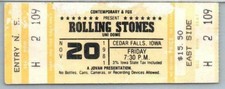 Rolling Stones Concert Ticket Stub Novembre 20 1981 Cedar Falls Iowa Inutilisé