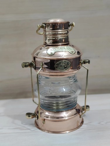 Lampe pétrole ancre laiton - pétrole,