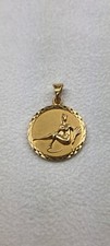 Pendentif Signe du Zodiaque VIERGE Médaille Astrologique en Plaqué Or Jaune