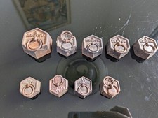 Lot poids anciens hexagonaux