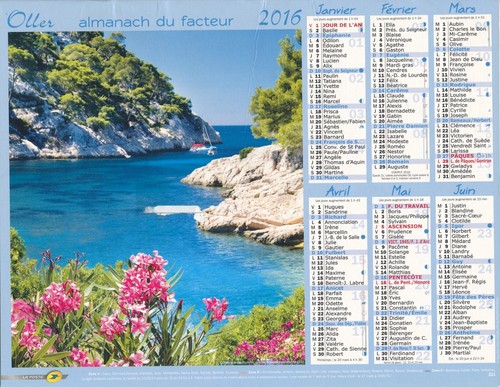 Calendrier oller 2016 - calendrier,
