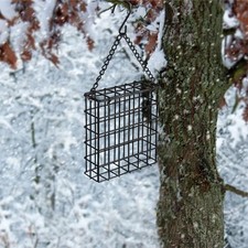 Lot de 2 mangeoires pour oiseaux d'extérieur mangeoires en métal pour observat