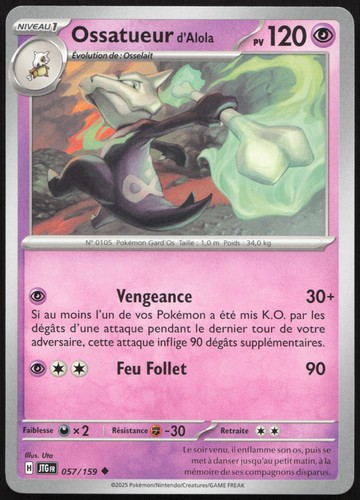 Carte pokémon ossatueur - carte,