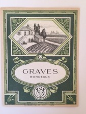 Ancienne étiquette GRAVES Vin