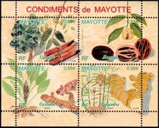 Timbre Mayotte n°210 à 213