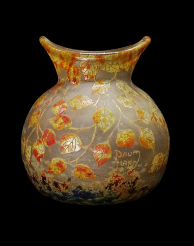 Daum freres vase - vase, leaf