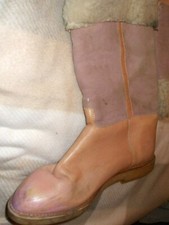 ARCUS BOTTES  femmes CUIR ET MOUTON RETOURNE roses  42