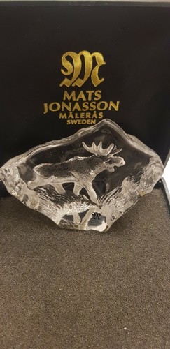 Sculpture cerf cristal mats - cerf,