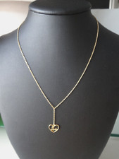 Collier Love Argent 925 plaqué or 24k Cœur Allongé Création Bijoux