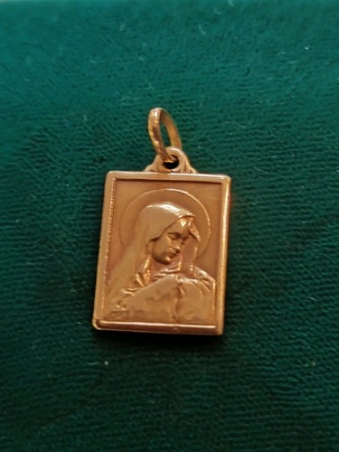 Médaille vierge ancienne - médaille, or