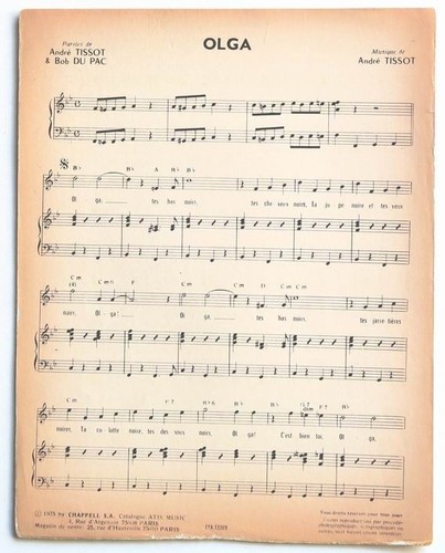 Partition vintage sheet music