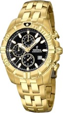 Festina Mixte Adulte Chronographe Quartz Montre Bracelet en Or Plaqué F20356/4