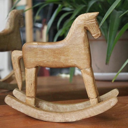 Statue cheval bascule - à,