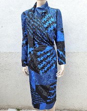 ROBE Vintage croisée bleue