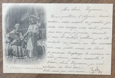 CPA Carte Postale - ALGERIE - Types Algériens. Danseuse et Musicien - 1899