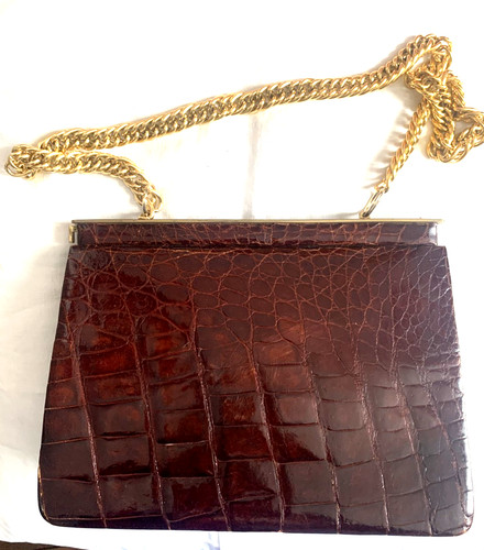 Sac 1950 croco rouge - ,