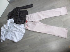 ENSEMBLE PANTALON JEAN RICA LEWIS ET 2 CHEMISES PARFAIT ÉTAT PEU PORTÉS