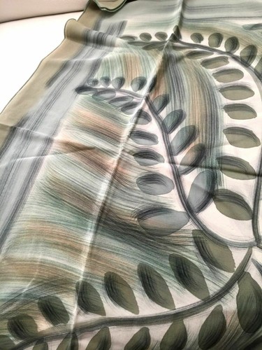 Foulard 100 soie carré - soie, vert