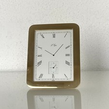 Pendulette Cadette en Laiton, 2 fuseaux horaires - Debout - Fabriquée par L'Épée