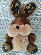 Peluche doudou lapin marron